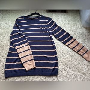 Banana Republic women’s navy and tan striped sweater